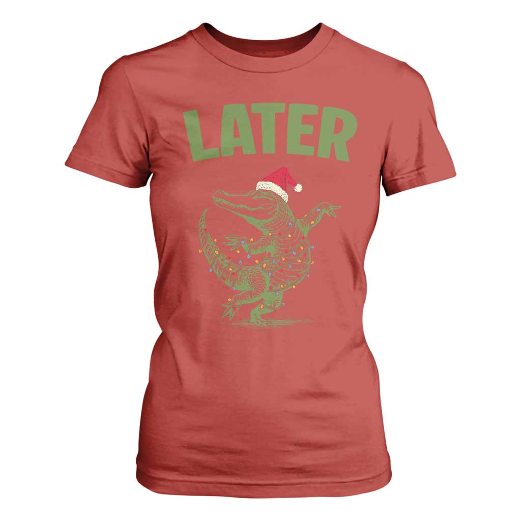 Funny Gator Sarcastic Christmas T Shirt For Women Later Alligator TS14 Red Print Your Wear