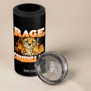 Cool Cheetah 4 in 1 Can Cooler Tumbler Funny Range Consumes Me Sarcastic Wild Animal TS14 Print Your Wear