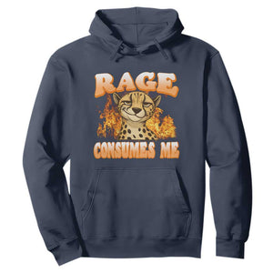 Cool Cheetah Hoodie Funny Range Consumes Me Sarcastic Wild Animal TS14 Navy Print Your Wear