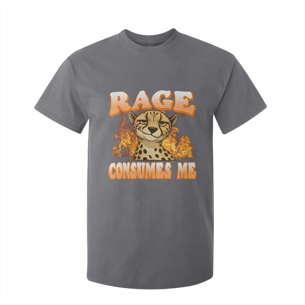 Cool Cheetah T Shirt For Kid Funny Range Consumes Me Sarcastic Wild Animal TS14 Charcoal Print Your Wear