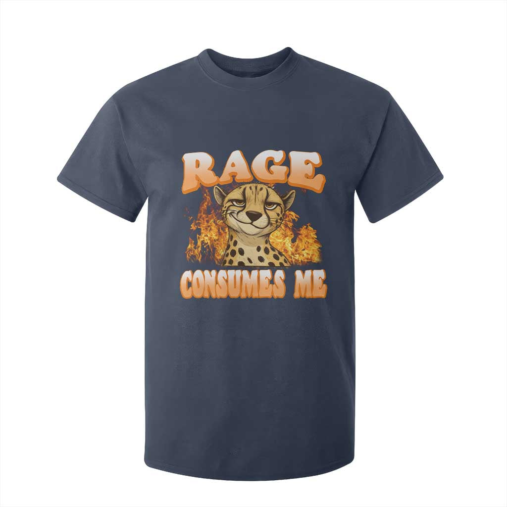Cool Cheetah T Shirt For Kid Funny Range Consumes Me Sarcastic Wild Animal TS14 Navy Print Your Wear