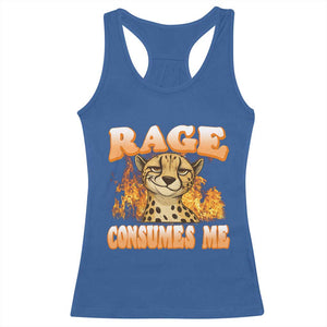 Cool Cheetah Racerback Tank Top Funny Range Consumes Me Sarcastic Wild Animal TS14 Royal Blue Print Your Wear