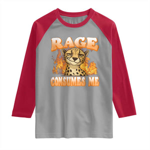 Cool Cheetah Raglan Shirt Funny Range Consumes Me Sarcastic Wild Animal TS14 Sport Gray Red Print Your Wear
