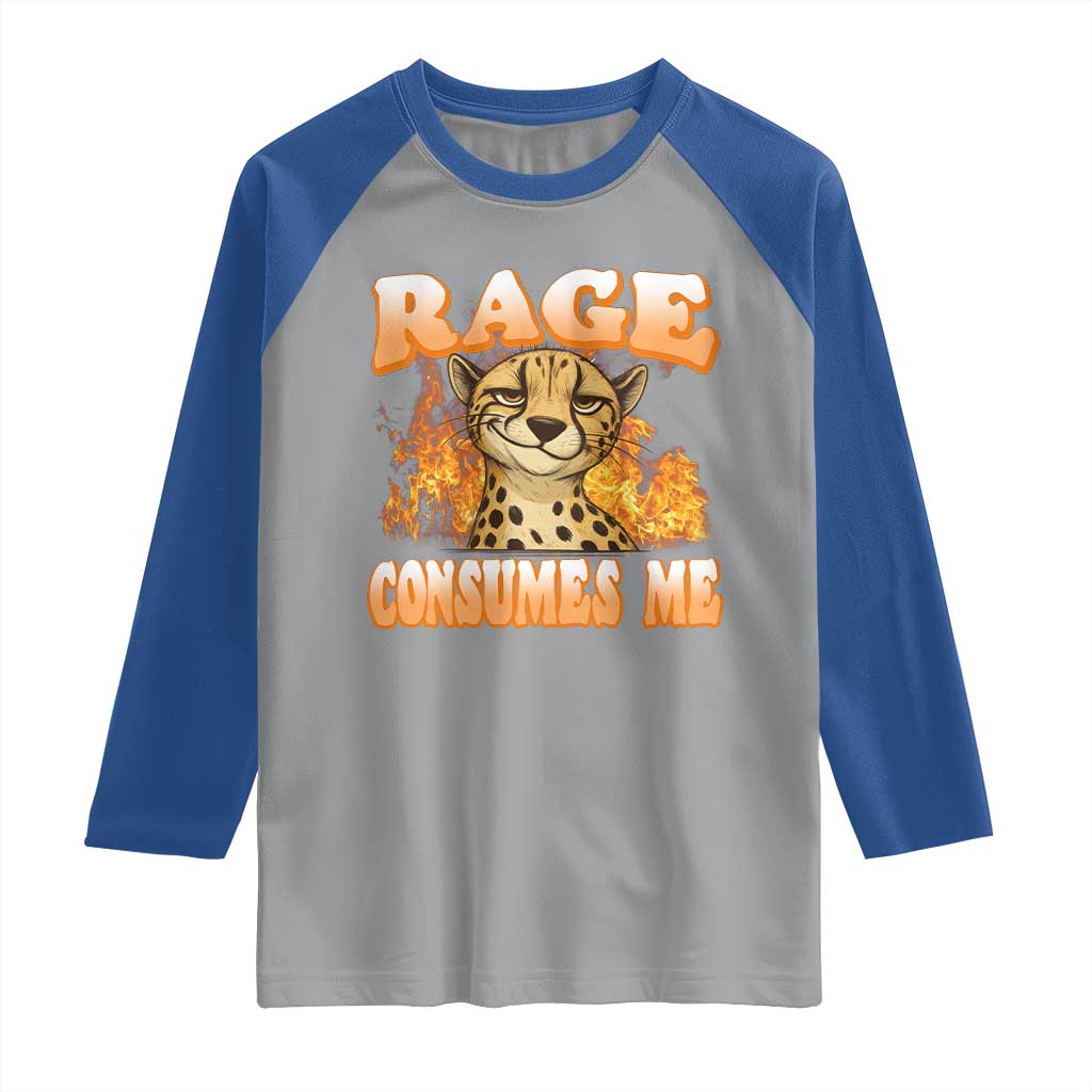 Cool Cheetah Raglan Shirt Funny Range Consumes Me Sarcastic Wild Animal TS14 Sport Gray Royal Print Your Wear