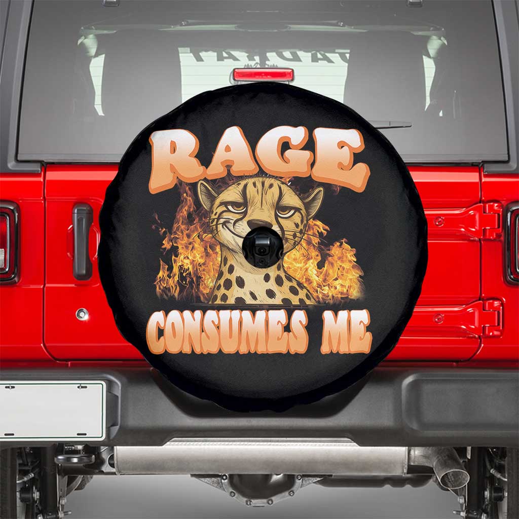 Cool Cheetah Spare Tire Cover Funny Range Consumes Me Sarcastic Wild Animal TS14 Black Print Your Wear