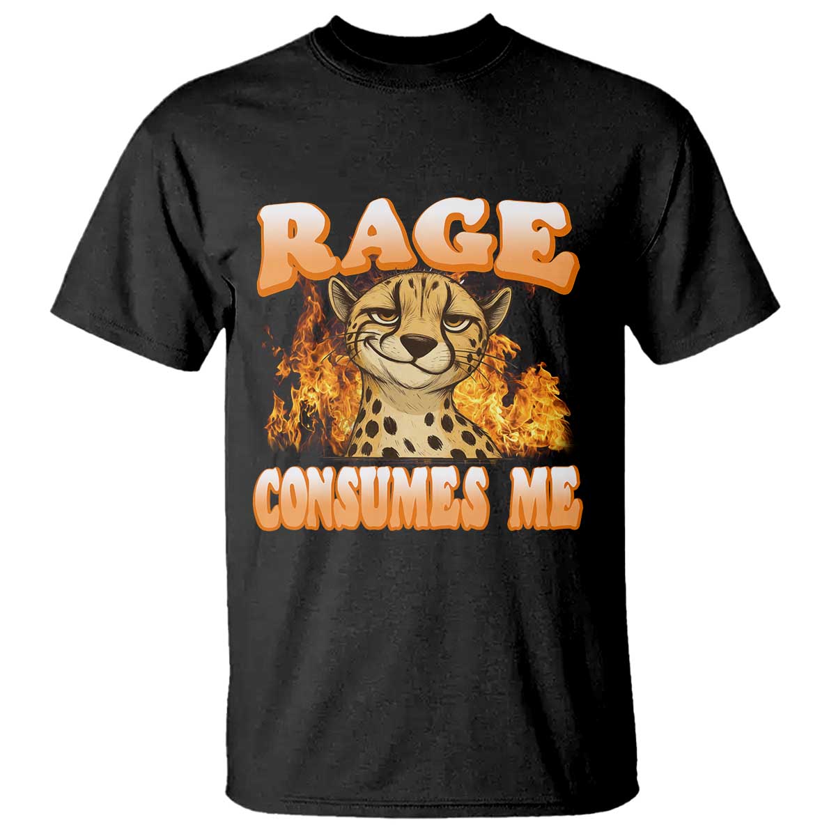Cool Cheetah T Shirt Funny Range Consumes Me Sarcastic Wild Animal TS14 Black Print Your Wear