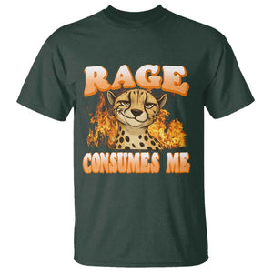 Cool Cheetah T Shirt Funny Range Consumes Me Sarcastic Wild Animal TS14 Dark Forest Green Print Your Wear