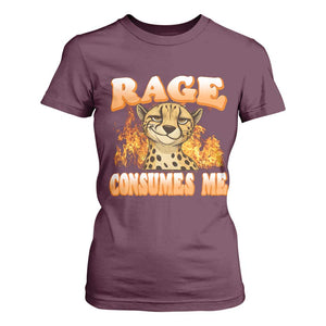 Cool Cheetah T Shirt For Women Funny Range Consumes Me Sarcastic Wild Animal TS14 Maroon Print Your Wear