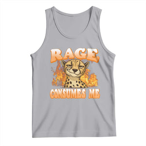 Cool Cheetah Tank Top Funny Range Consumes Me Sarcastic Wild Animal TS14 Athletic Heather Print Your Wear