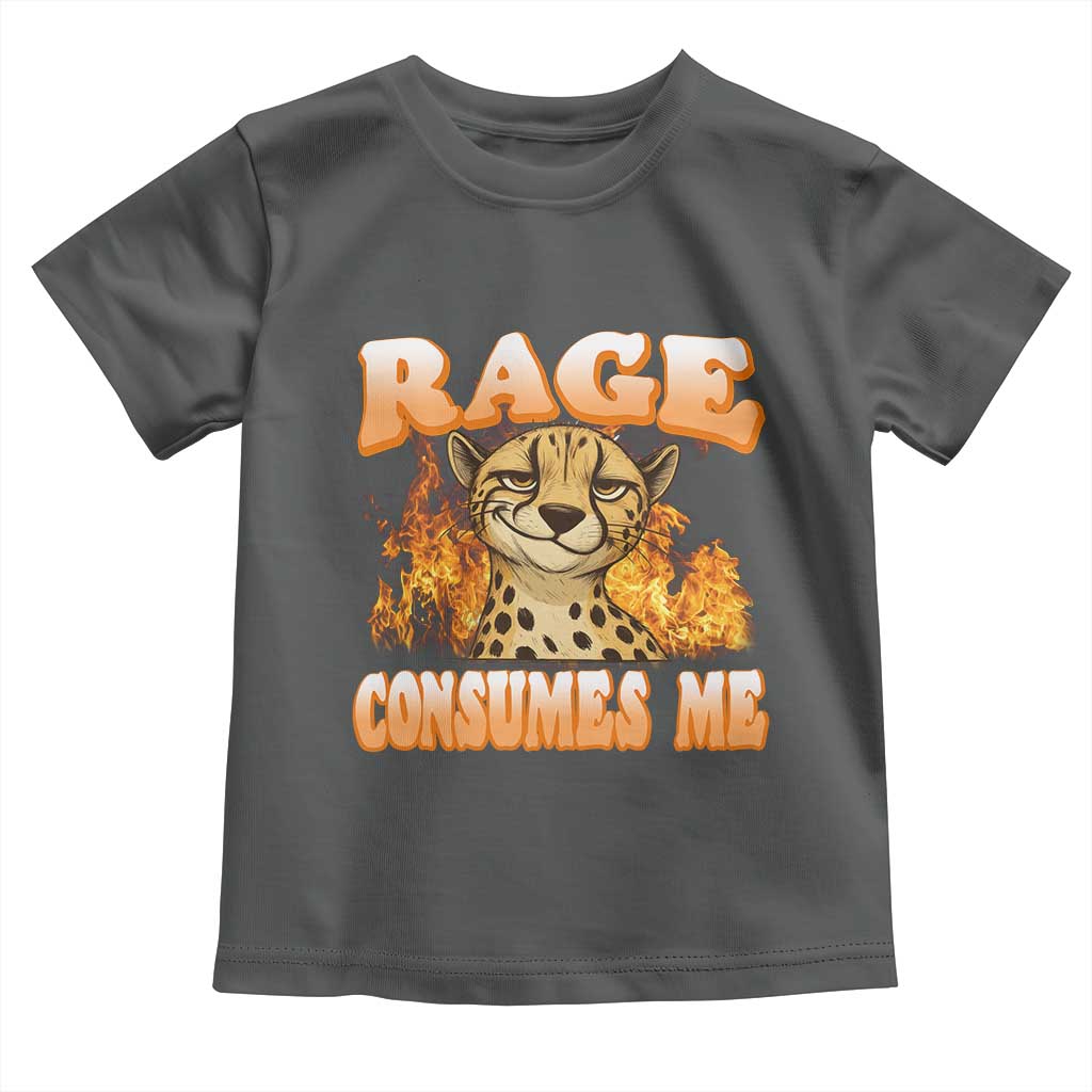 Cool Cheetah Toddler T Shirt Funny Range Consumes Me Sarcastic Wild Animal TS14 Dark Heather Print Your Wear