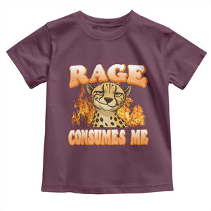 Cool Cheetah Toddler T Shirt Funny Range Consumes Me Sarcastic Wild Animal TS14 Maroon Print Your Wear