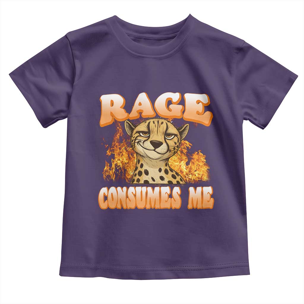 Cool Cheetah Toddler T Shirt Funny Range Consumes Me Sarcastic Wild Animal TS14 Purple Print Your Wear