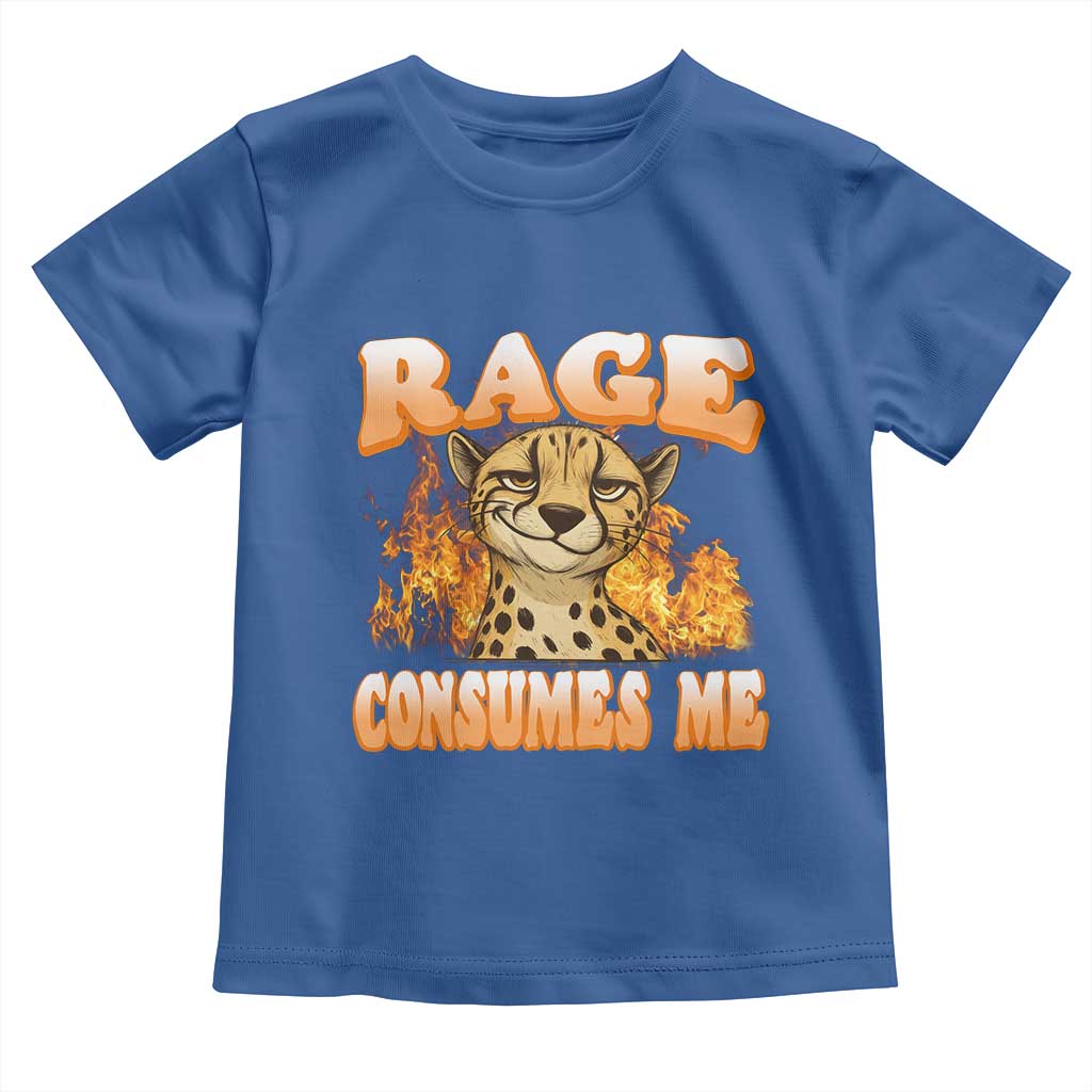 Cool Cheetah Toddler T Shirt Funny Range Consumes Me Sarcastic Wild Animal TS14 Royal Blue Print Your Wear