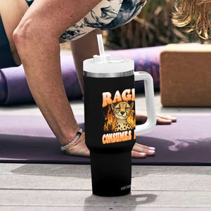 Cool Cheetah Tumbler With Handle Funny Range Consumes Me Sarcastic Wild Animal TS14 Print Your Wear