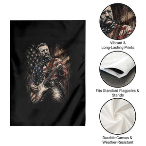 Teddy Roosevelt Playing Guitar 4th of July Garden Flag TS14 Print Your Wear
