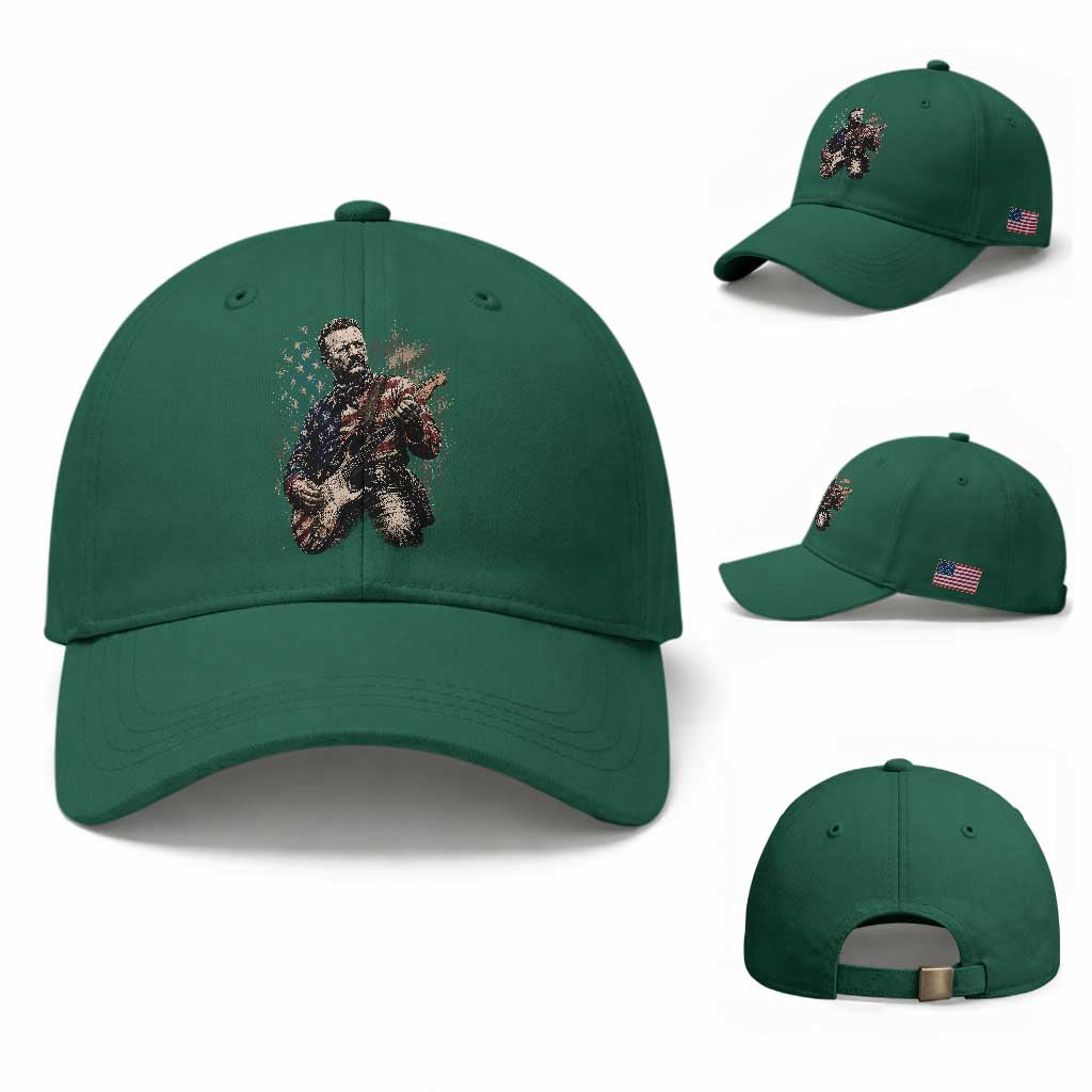 Teddy Roosevelt Playing Guitar 4th of July Baseball Cap