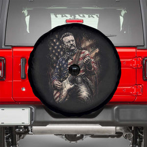 Teddy Roosevelt Playing Guitar 4th of July Spare Tire Cover TS14 Black Print Your Wear