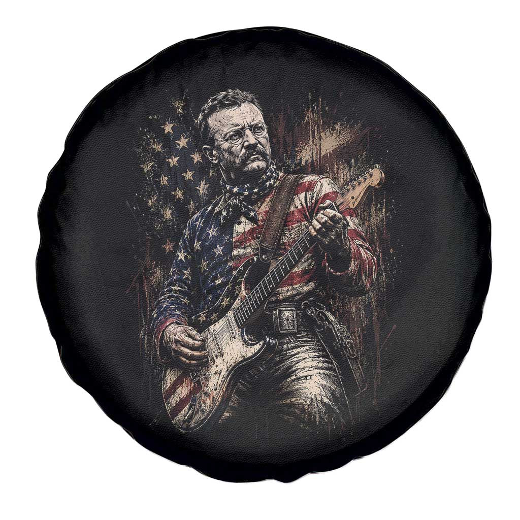 Teddy Roosevelt Playing Guitar 4th of July Spare Tire Cover TS14 Print Your Wear