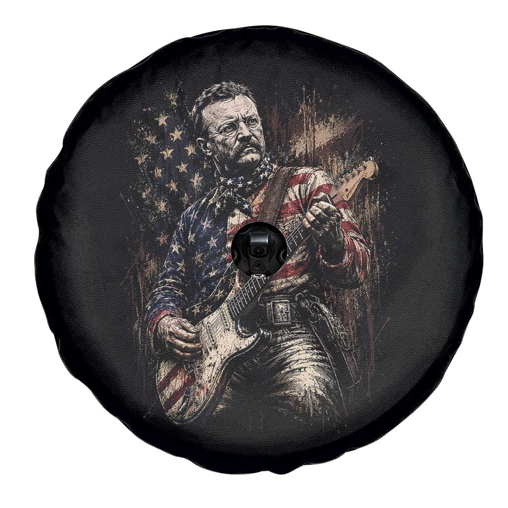 Teddy Roosevelt Playing Guitar 4th of July Spare Tire Cover TS14 Print Your Wear