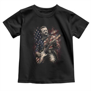Teddy Roosevelt Playing Guitar 4th of July Toddler T Shirt