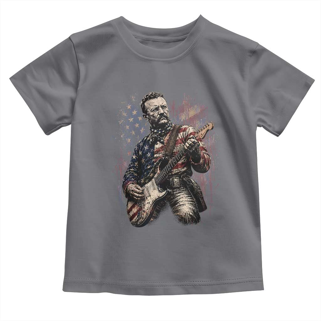 Teddy Roosevelt Playing Guitar 4th of July Toddler T Shirt