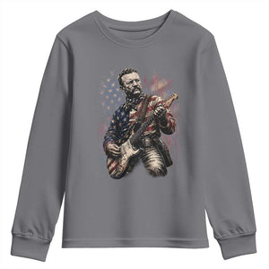Teddy Roosevelt Playing Guitar 4th of July Youth Sweatshirt
