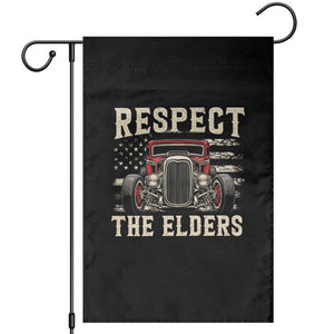 Respect The Elders Garden Flag 1932 American Classic Hotrod TS14 Black Print Your Wear
