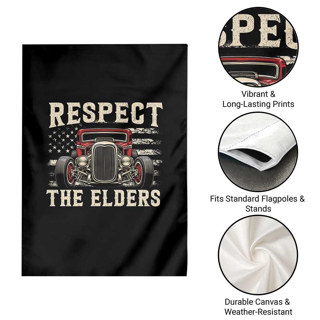 Respect The Elders Garden Flag 1932 American Classic Hotrod TS14 Print Your Wear