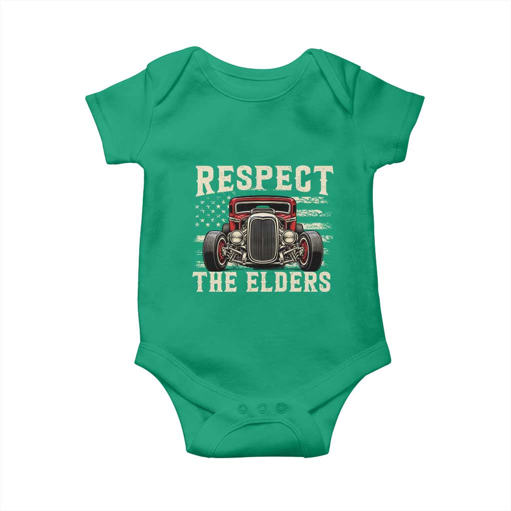 Respect The Elders Baby Onesie 1932 American Classic Hotrod