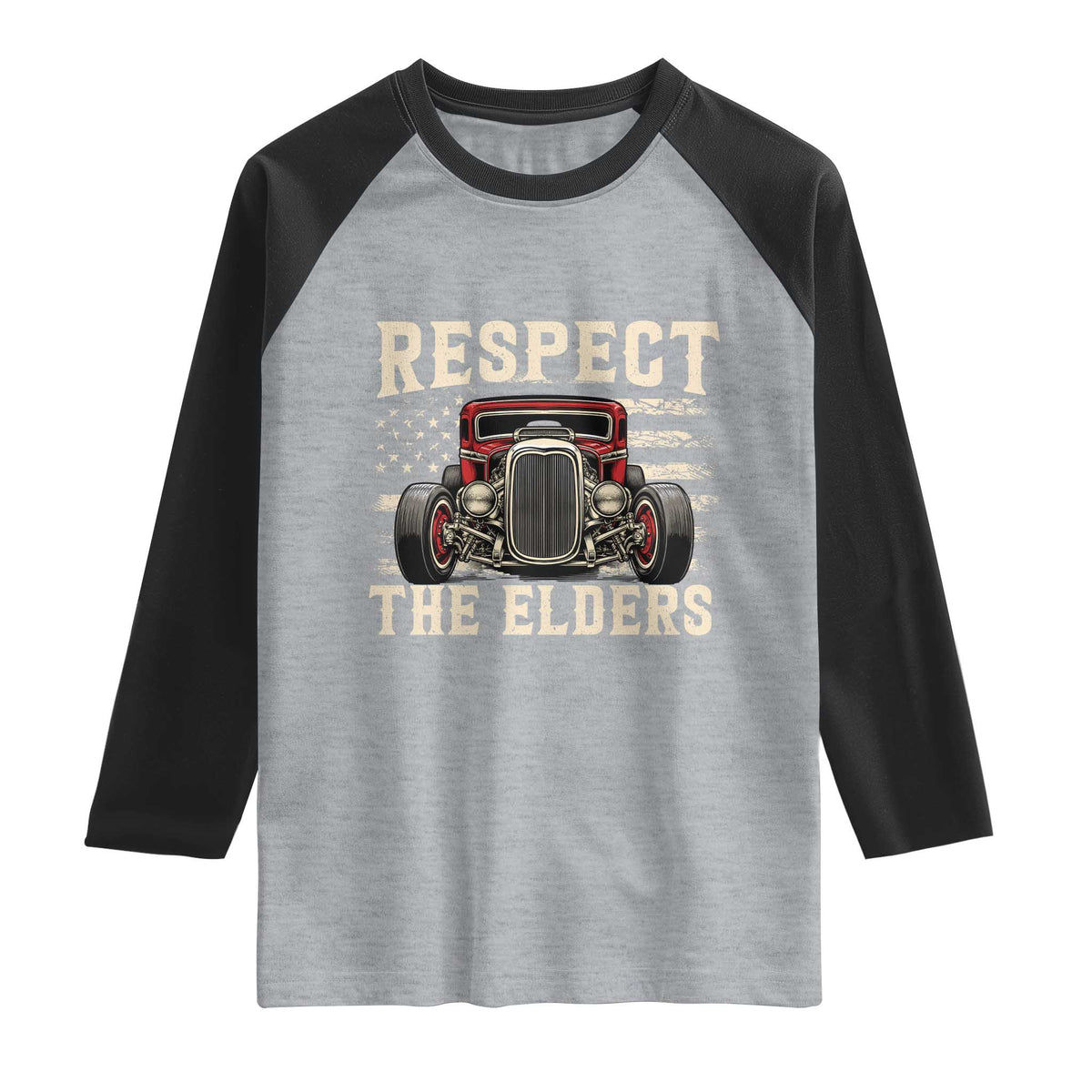 Respect The Elders Raglan Shirt 1932 American Classic Hotrod