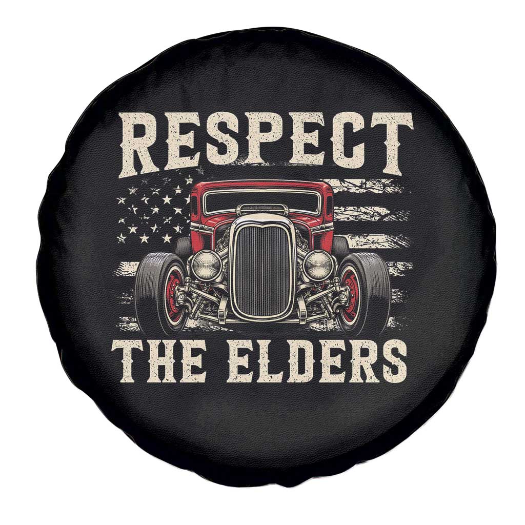 Respect The Elders Spare Tire Cover 1932 American Classic Hotrod TS14 Print Your Wear