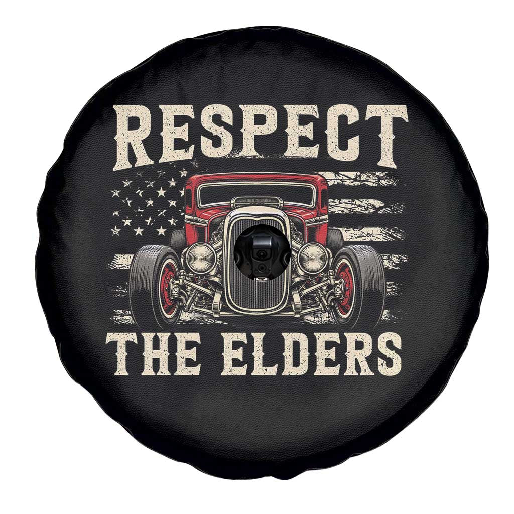 Respect The Elders Spare Tire Cover 1932 American Classic Hotrod TS14 Print Your Wear