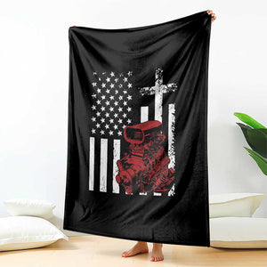 Classic Big Block Blower Throw Blanket Patriotic Racing Engine American Flag Christian Cross TS14 Print Your Wear