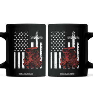 Classic Big Block Blower Coffee Mug Patriotic Racing Engine American Flag Christian Cross TS14 Black Print Your Wear