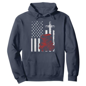 Classic Big Block Blower Hoodie Patriotic Racing Engine American Flag Christian Cross
