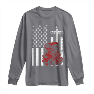 Classic Big Block Blower Long Sleeve Shirt Patriotic Racing Engine American Flag Christian Cross