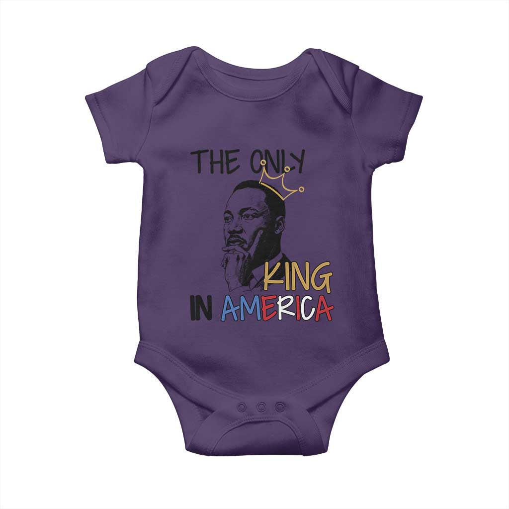 Martin Luther King Jr Baby Onesie The Only King An America TS14 Purple Print Your Wear