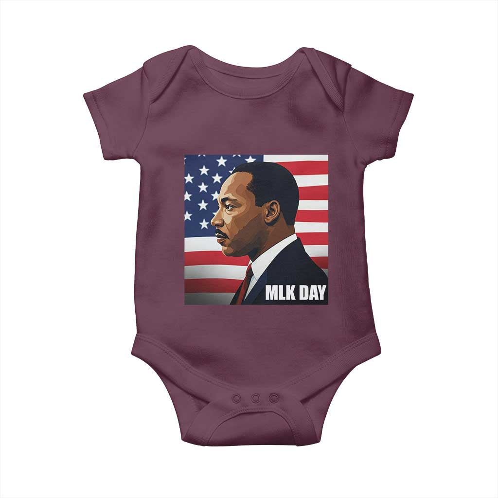 Martin Luther King Jr Baby Onesie Human Rights TS14 Maroon Print Your Wear