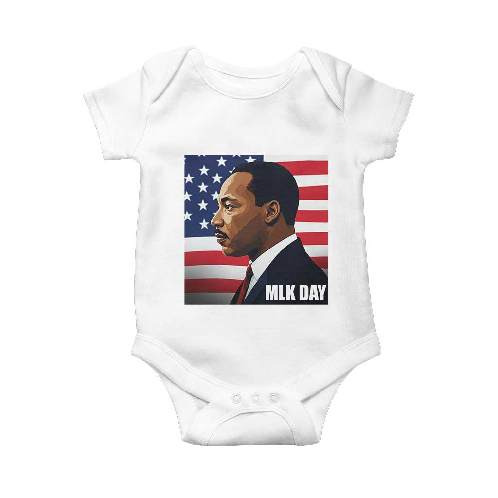 Martin Luther King Jr Baby Onesie Human Rights TS14 White Print Your Wear