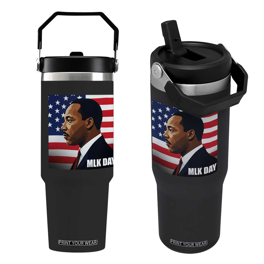 Martin Luther King Jr Flip Straw Tumbler Human Rights TS14 One Size: 30 oz Black Print Your Wear
