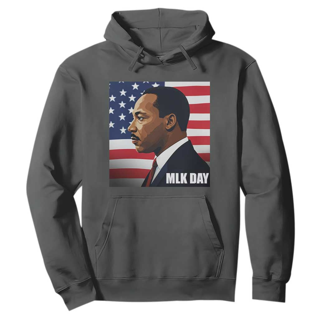Martin Luther King Jr Hoodie Human Rights TS14 Dark Heather Print Your Wear