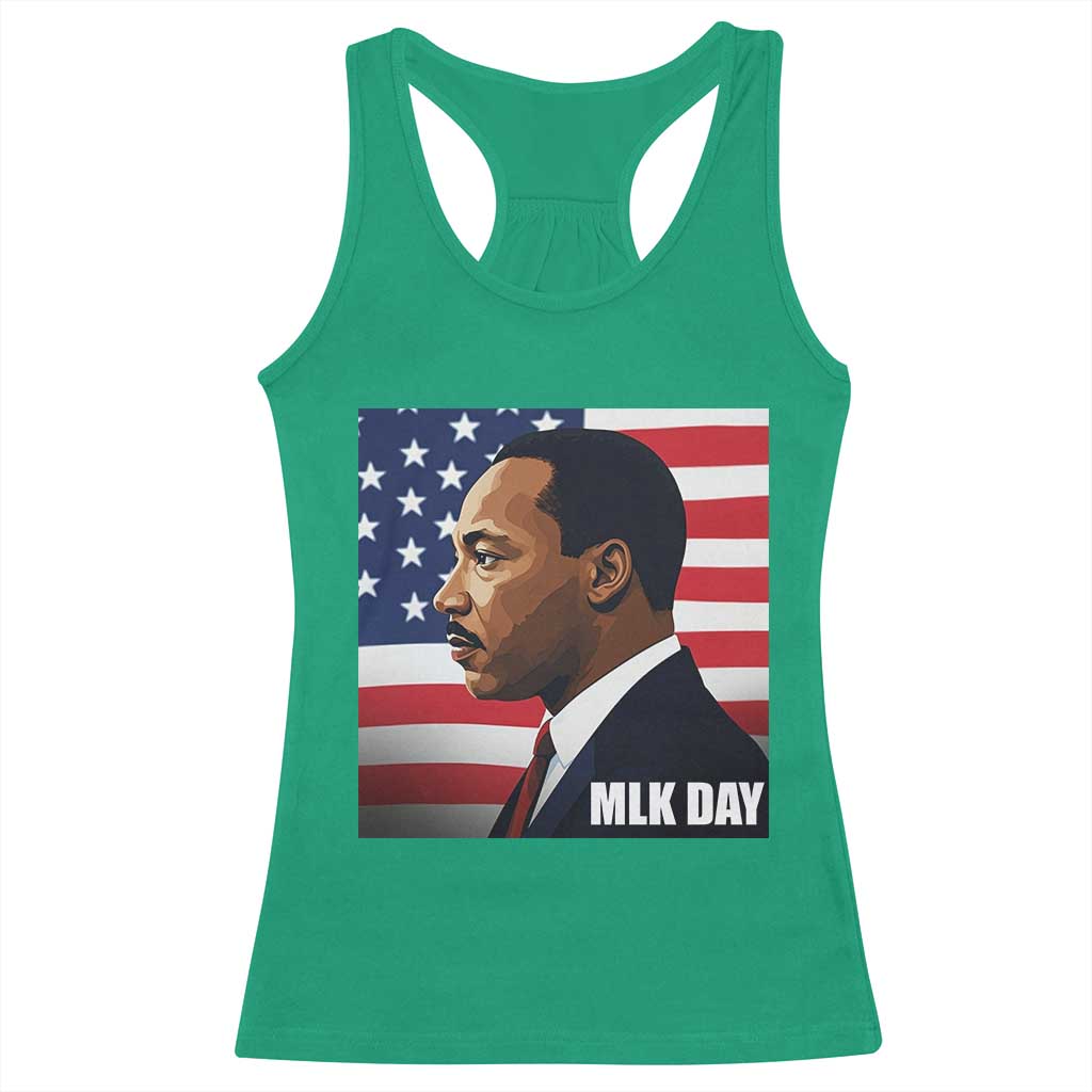 Martin Luther King Jr Racerback Tank Top Human Rights TS14 Irish Green Print Your Wear