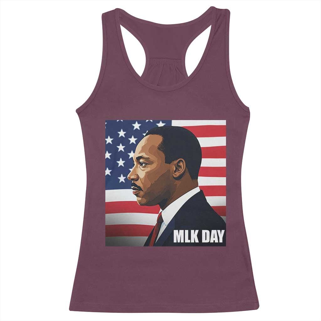 Martin Luther King Jr Racerback Tank Top Human Rights TS14 Maroon Print Your Wear