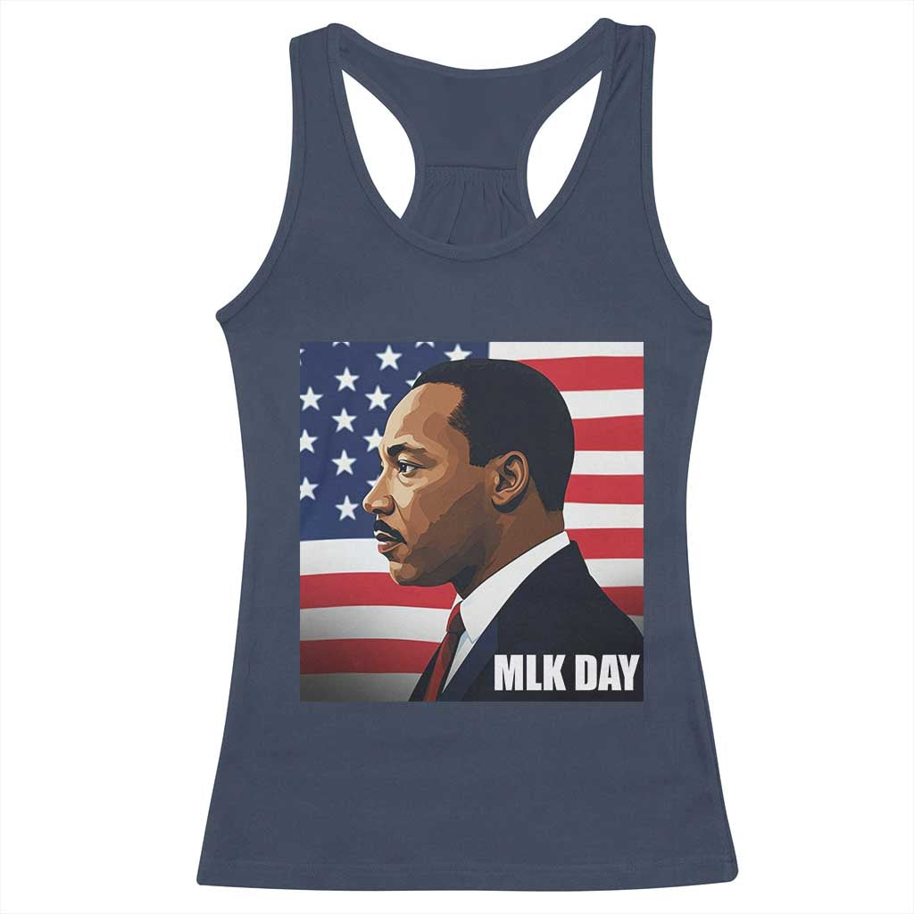 Martin Luther King Jr Racerback Tank Top Human Rights TS14 Navy Print Your Wear