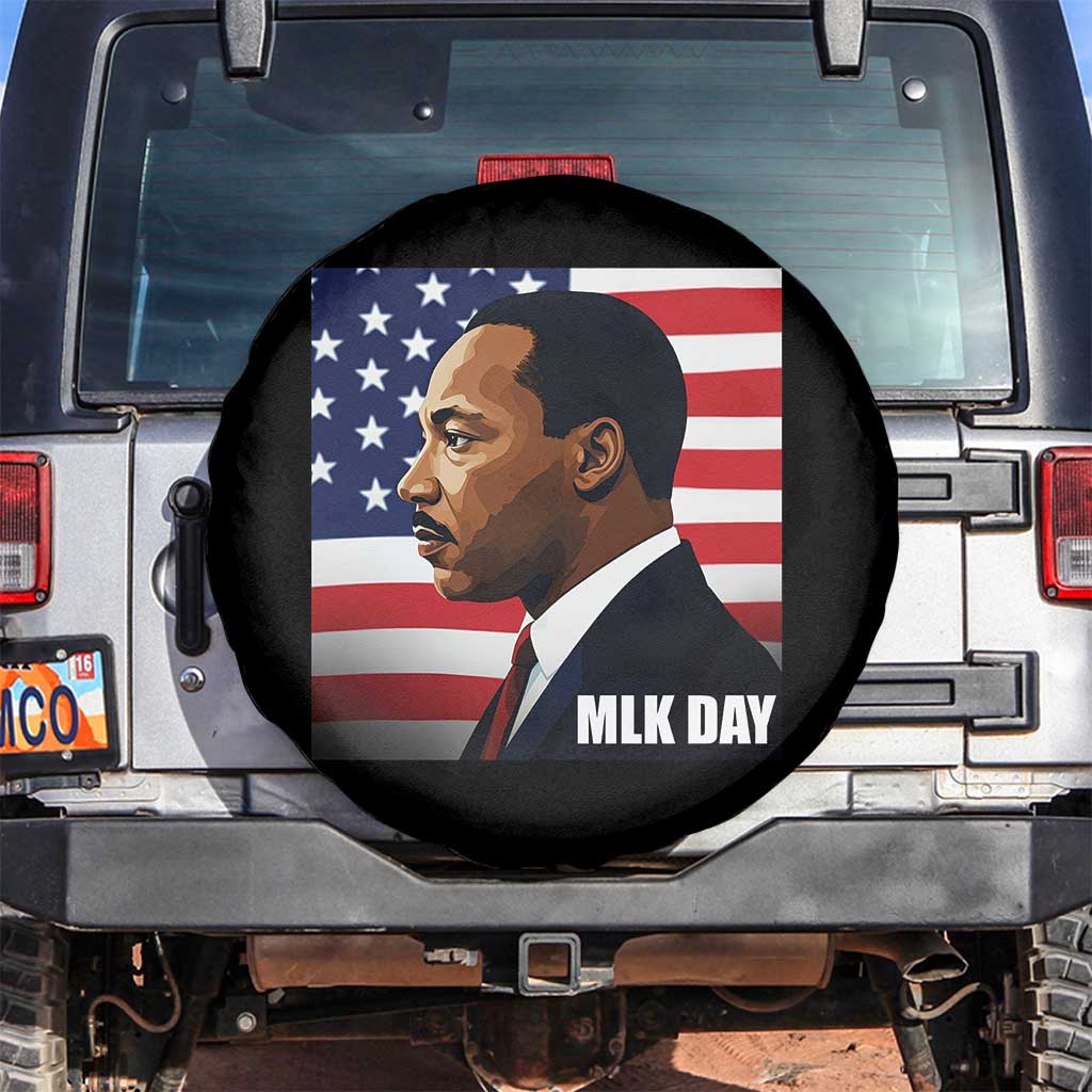 Martin Luther King Jr Spare Tire Cover Human Rights TS14 No hole Black Print Your Wear