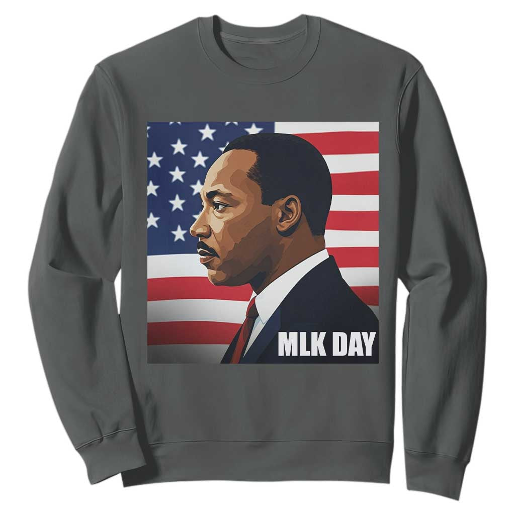 Martin Luther King Jr Sweatshirt Human Rights TS14 Dark Heather Print Your Wear