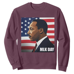 Martin Luther King Jr Sweatshirt Human Rights TS14 Maroon Print Your Wear