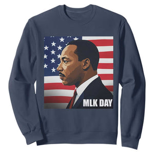 Martin Luther King Jr Sweatshirt Human Rights TS14 Navy Print Your Wear