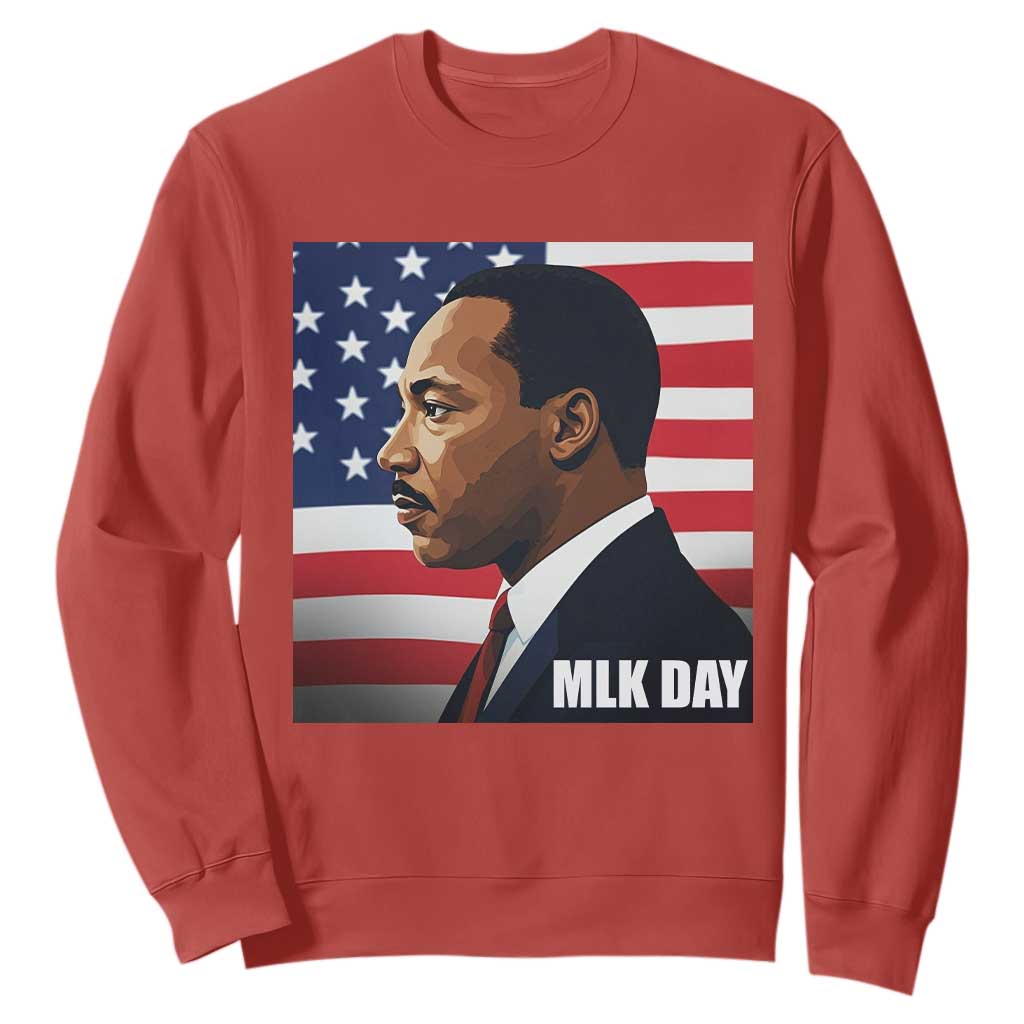 Martin Luther King Jr Sweatshirt Human Rights TS14 Red Print Your Wear