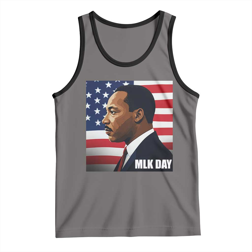 Martin Luther King Jr Tank Top Human Rights TS14 Deep Heather Black Print Your Wear